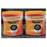 2- Dunkin original blend coffee 40oz each