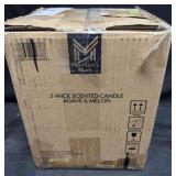 3-Wick Scented Candle, Agave & Melon