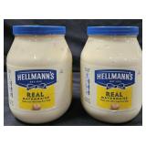 2- Hellmann's mayonnaise 64oz each