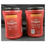 2- Folgers Classic Roast coffee 43.5oz each