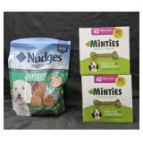 2- Minties dental dog treats 40 count per box.