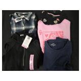 Women's size Small sweatshirts and shirts. Most