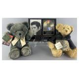2 Dakin Elvis Bears and 'Love Me Tender' plaque,