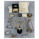 Group of fashion jewelry, boxed pearl necklace