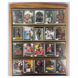 Framed collection of NASCAR cards, Jeff Gordon,