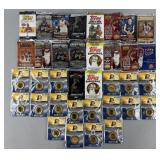 18 unopened packs of basketball cards and set of