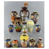 13 oriental porcelain vases, 2.5'-6.5' high