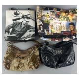 4 handbags, 2 Elvis collectable bags, Beréon bag