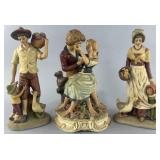 3 porcelain digital groupings, one with repaired