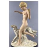 Royal Dux porcelain sculpture titled 'Diana the