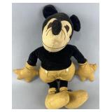 Vintage Mickey Mouse doll, stitched facial