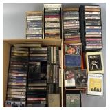 Large collection of cassette tapes and 8-tracks