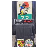 4 metal automotive signs, 6'-24' high