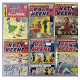 6 vintage Katy Keen comics in protective sleeves: