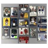 17 basketball cards with game used jersey pieces