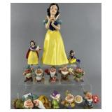 Group of Snow White and the seven dwarves figures