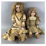 2 vintage German porcelain dolls: Heinrich