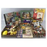 Collection of vintage toys, Cracker Jack, Disney,