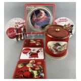 Group of Coca-Cola collectibles, ice bucket,