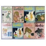 8 vintage Barbie books, ca. 1960's, 8' high
