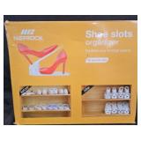 NEPROCK Shoe Slots Organizer 36ct Adj. White