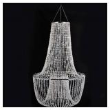 FlavorThings Crystal Beaded Chandelier 24W 38H
