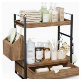 Aollewoiti 2-Tier Bathroom Org. Dark Brown