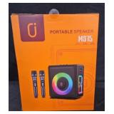 Portable Speaker MS15 w 2 Mics Black