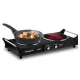Techwood 1800W Black Double Ceramic Burner