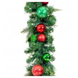 VILLAGE LIGHTING 9ft Green Pre-Lit LED Garland