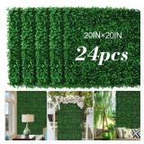 AOKIIE 24Pcs 20x20 UV Green Grass Wall