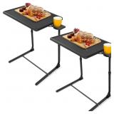 LORYERGO Folding Adj. TV Tray Table 2pk
