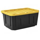 27 Gallon Heavy-Duty Black and Yellow Storage