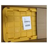 4- Large Black Heavy Duty Plastic Totes, Light