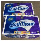2- 45ct. Bags of Ultra Premium Bath Tissue Rolls