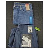 Men's size 38x32 Levi's jeans and size 38x30