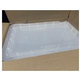 60 Quart Clear Storage Tote, 17.2' D x 25.7' W x