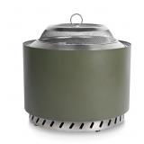 22ï¿½ Smokeless Wood Fire Pit, Green, With Cover