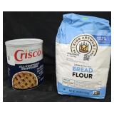 Crisco vegetable shortening 6lb. Unbleached flour