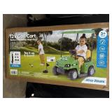 Battery-powered Ride-on 12V golf cart Green. not