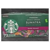 Starbucks dark roast coffee keurig cups 72 count