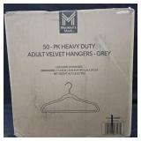 Velvet Clothes hangers. Grey 50 count