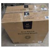 2- 32ï¿½ Pre-Lit Decorated Wreaths