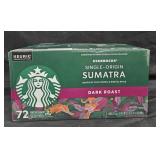 Starbucks dark roast coffee keurig cups 72 count