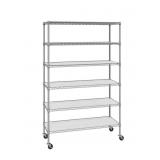 6-Tier NSF Heavy Duty Wire Shelving, 47.75' W x
