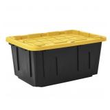 27 Gallon Heavy-Duty Black and Yellow Storage
