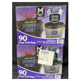 2- 90ct. Boxes of Large 33 Gallon Trash Bags