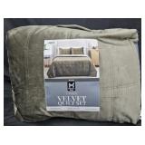 King size Velvet Quilt Set