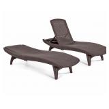 Keter All-Weather Grenada Chaise Loungers, Set of
