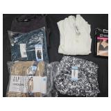 Women's size Large sweaters, dress, bath robe and